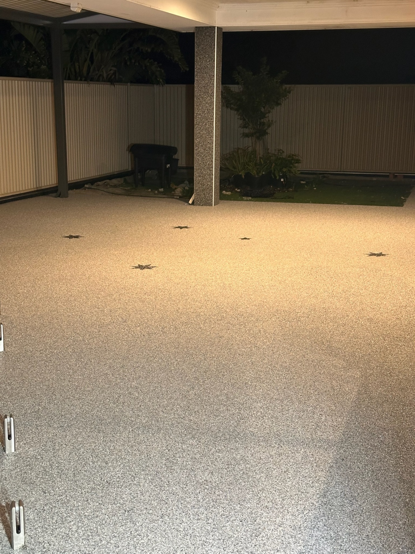 Resin bound driveway installation in progress