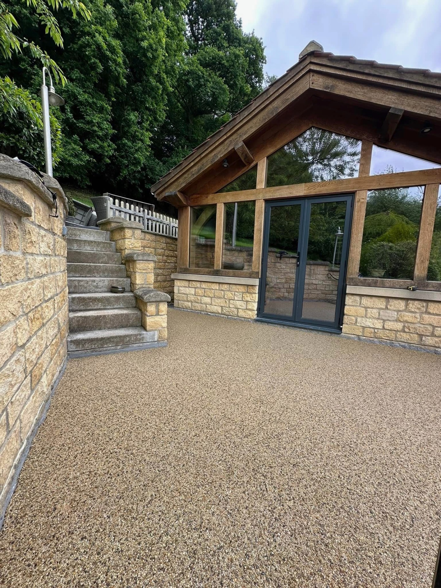 Completed resin bound patio area