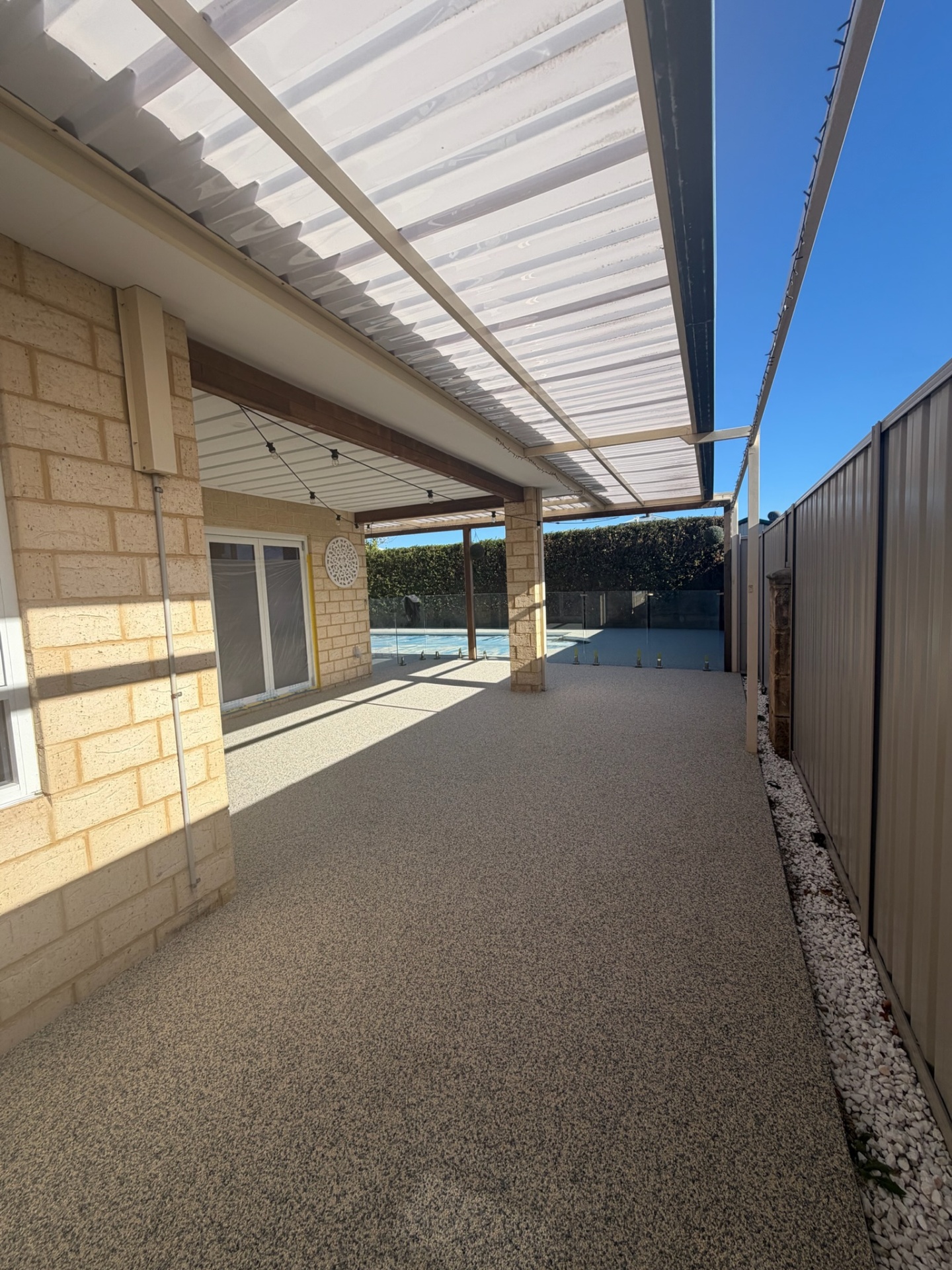 Resin bound side pathway Perth leading to pool area