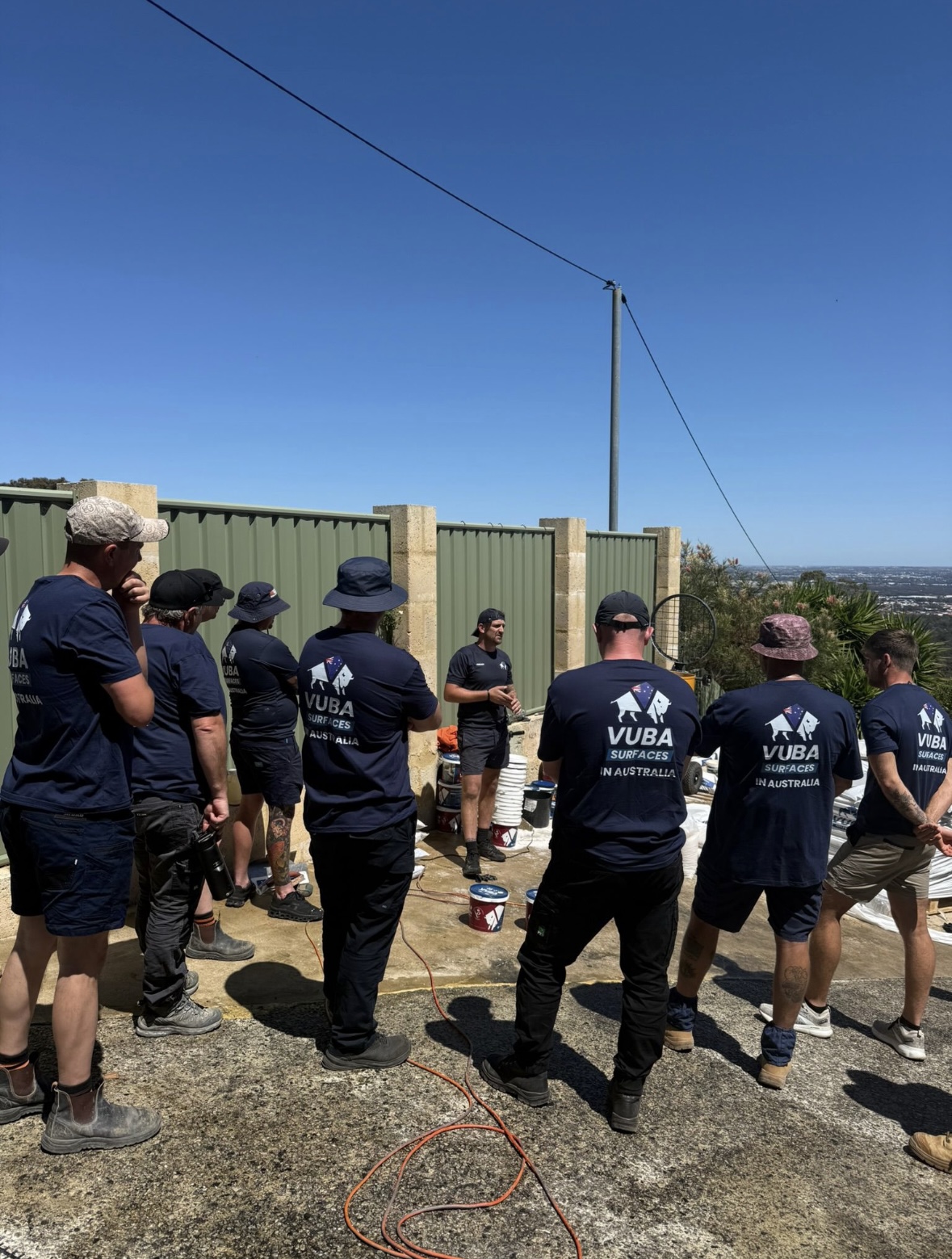 Outdoor on-site group training session